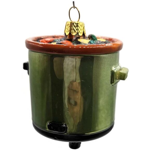 Crock Pot Slow Cooker Kitchen Ornament Cody Foster Glass Christmas Decoration - Picture 5 of 8